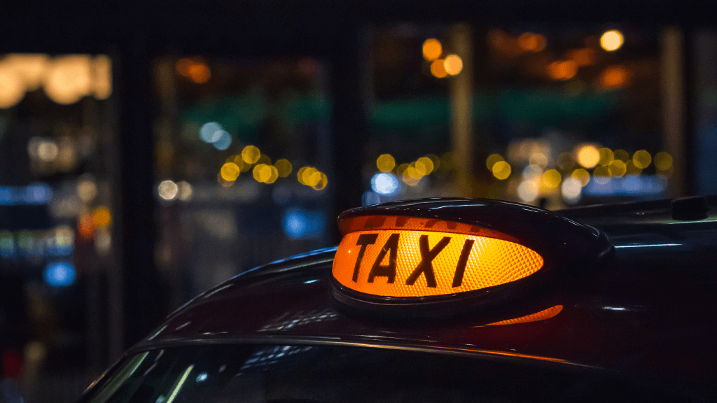 Black Cab Taxi sign